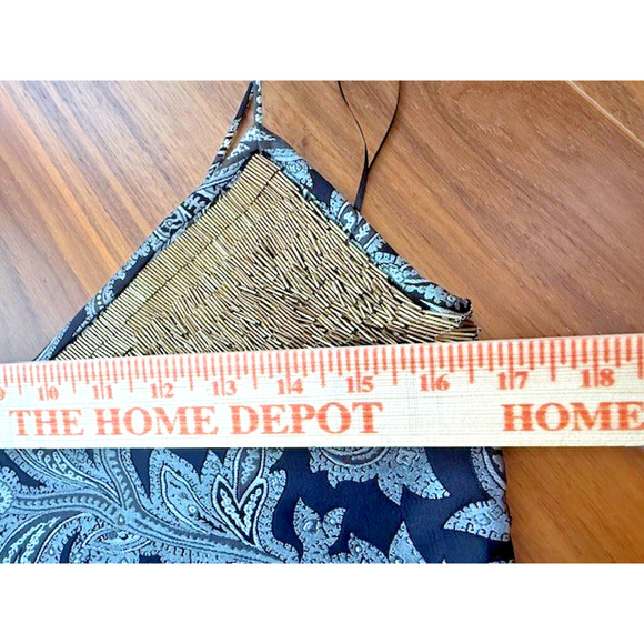 Louis Vuitton Metal Beaded Silk Paisley Printed Tank Top Camisole Women SZ 34 XS - Picture 12 of 16